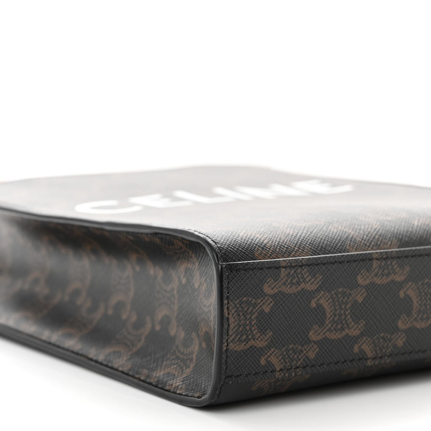 Triomphe Canvas Calfskin Mini Vertical Cabas Tan