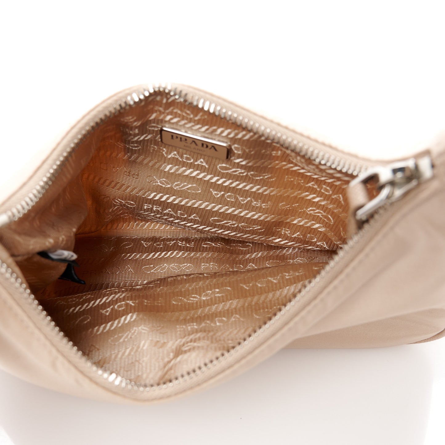 Re-Nylon Saffiano Mini Re-Edition 2005 Bag Cammeo