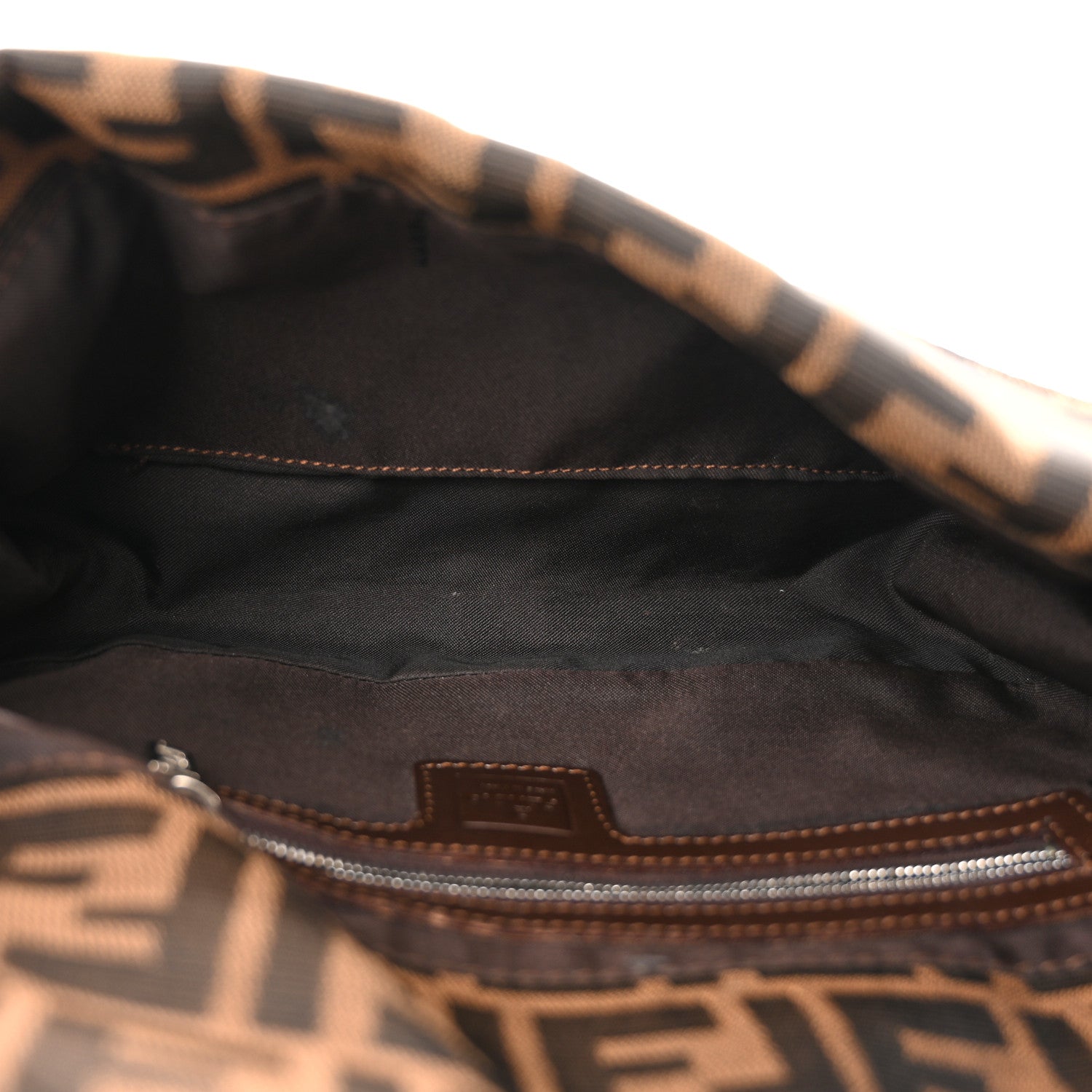 Fendi Zucca Baguette Double Flap Tobacco 5 of 11