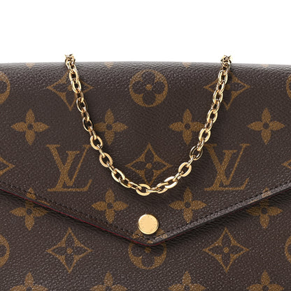 Louis Vuitton Monogram Pochette Felicie Chain Wallet Fuchsia 10 of 14