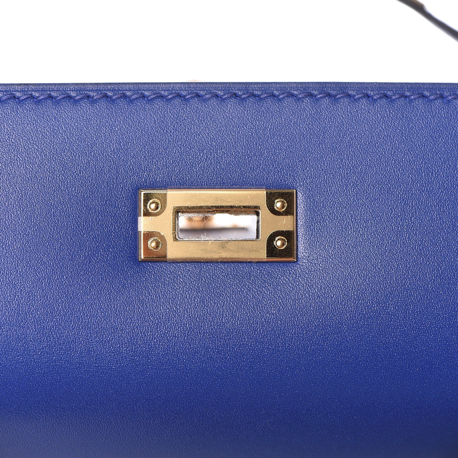 Hermes Tadelakt Kelly Sellier 25 Bleu Electrique 23 of 33
