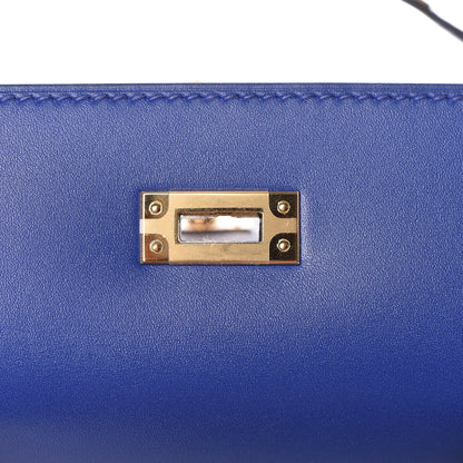 Hermes Tadelakt Kelly Sellier 25 Bleu Electrique 23 of 33