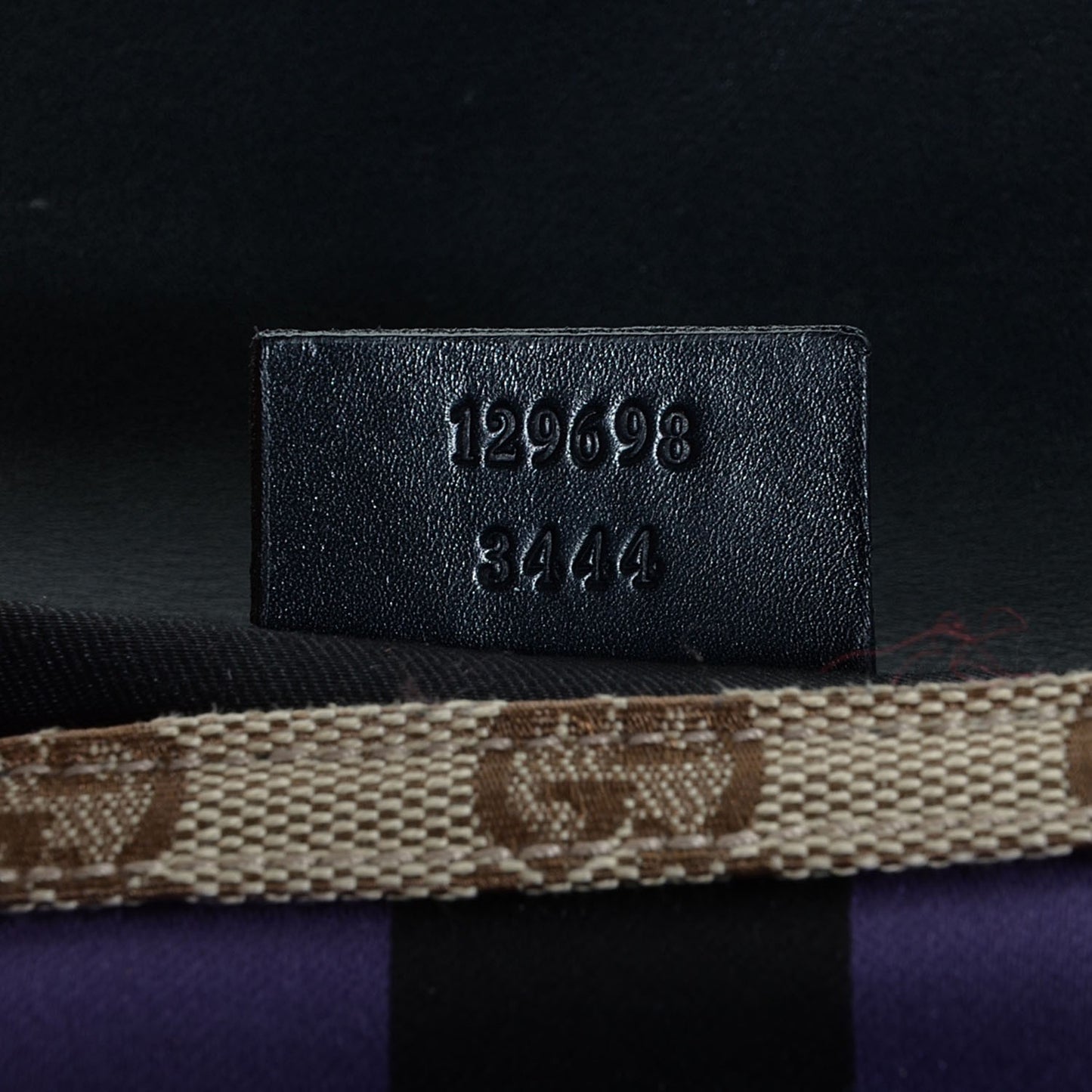 Monogram Horsebit Web Clutch Purple