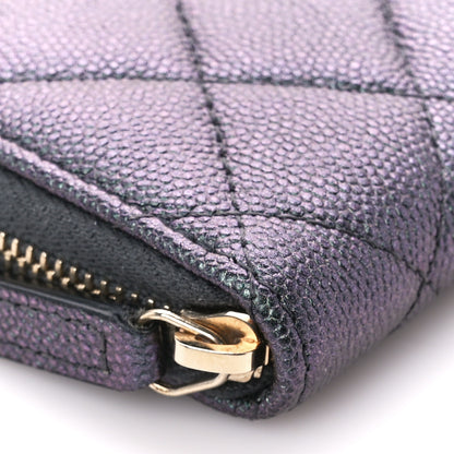 Chanel Iridescent Caviar Quilted Zip Coin Purse Black 9 of 10