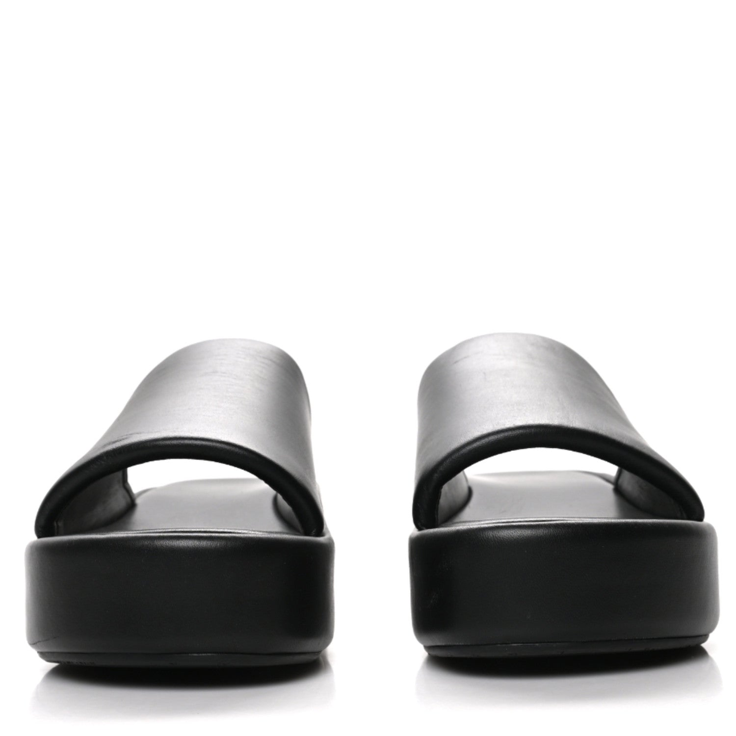 Balenciaga Smooth Nappa Logo Rise Platform Sandals 41 Black White 2 of 7