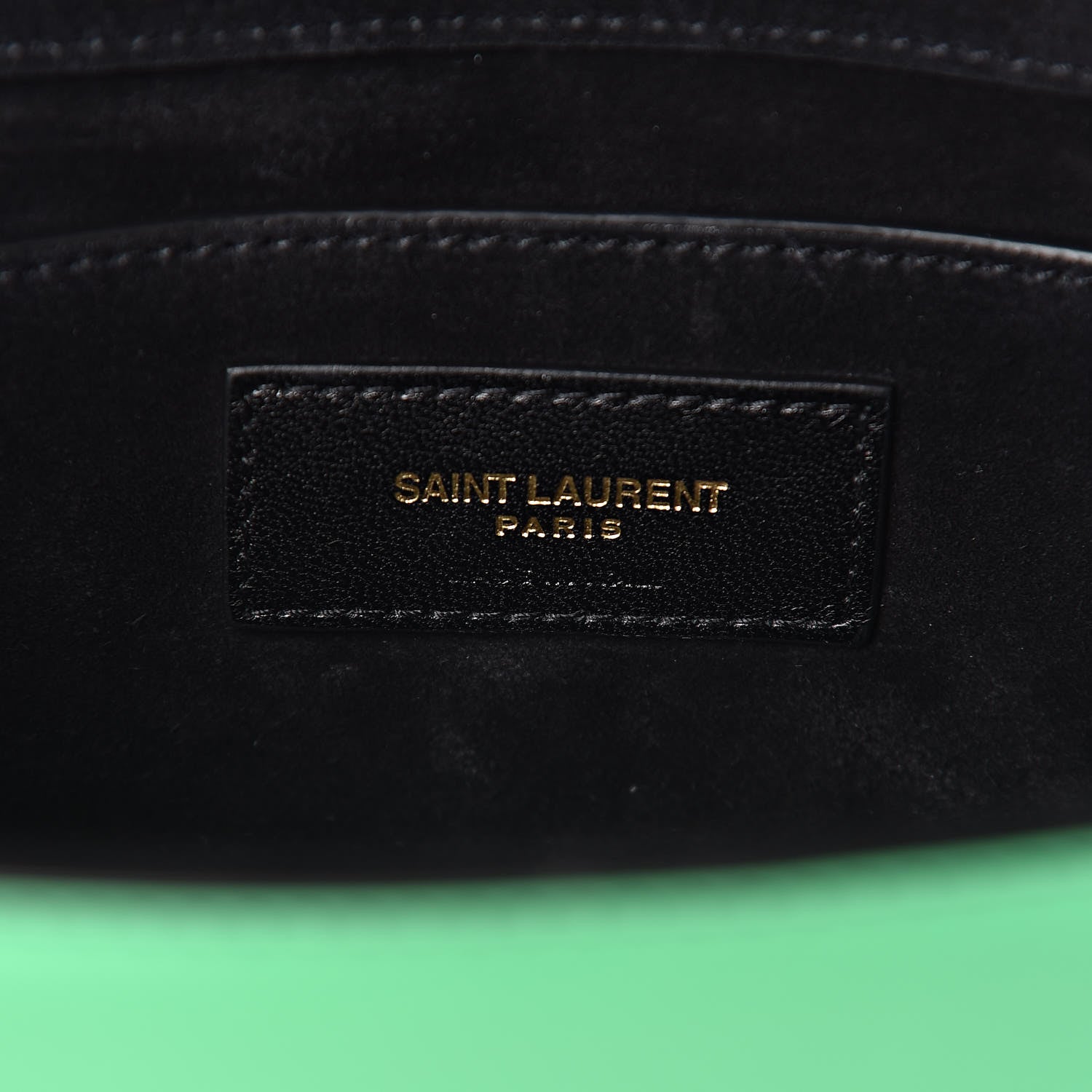 Saint Laurent Nappa Silk Small Classic Monogram Kate Satchel Jasmine Green 7 of 18