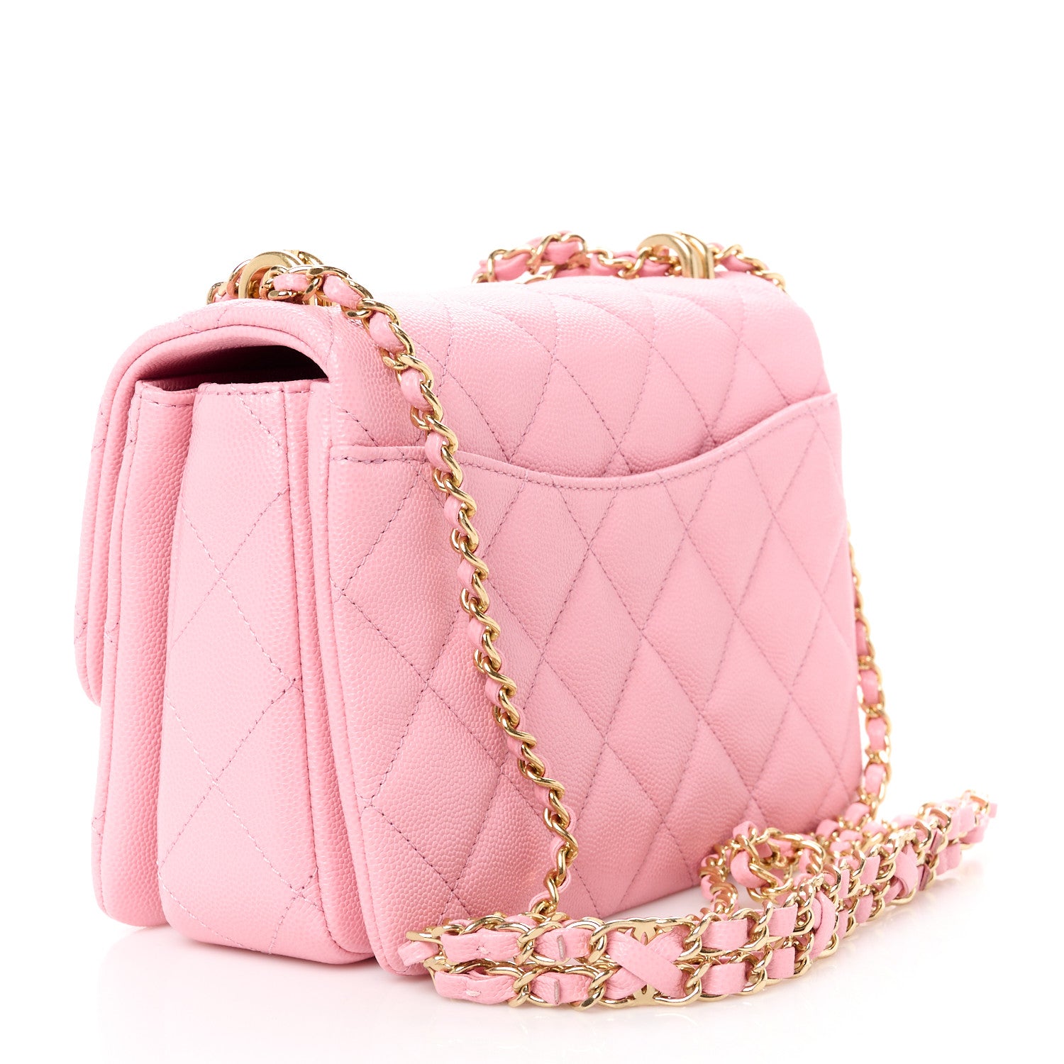 Chanel Caviar Quilted Mini Coco First Flap Pink 3 of 10