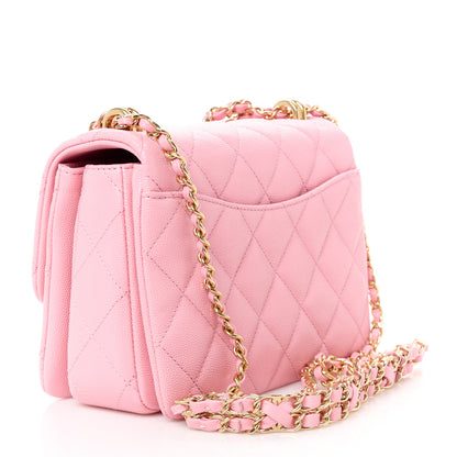 Chanel Caviar Quilted Mini Coco First Flap Pink 3 of 10