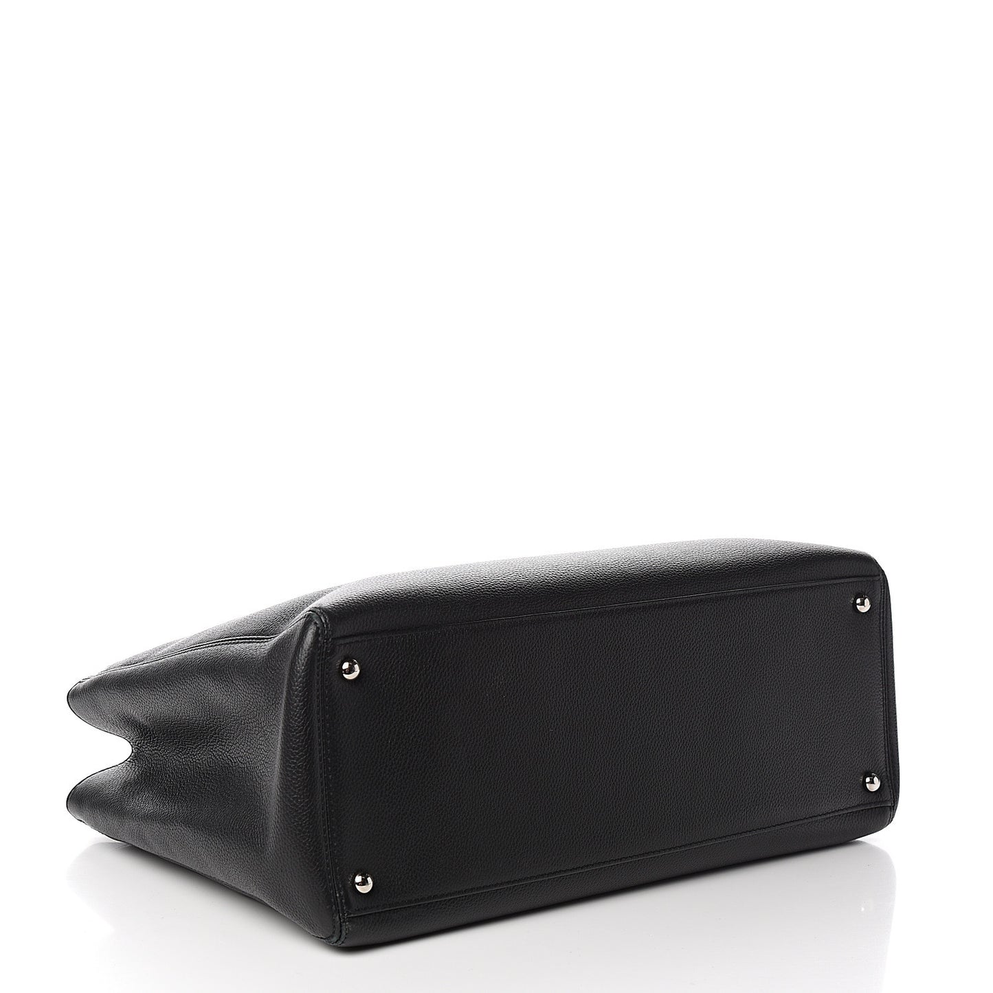 Calfskin Cerf Shopper Tote Black