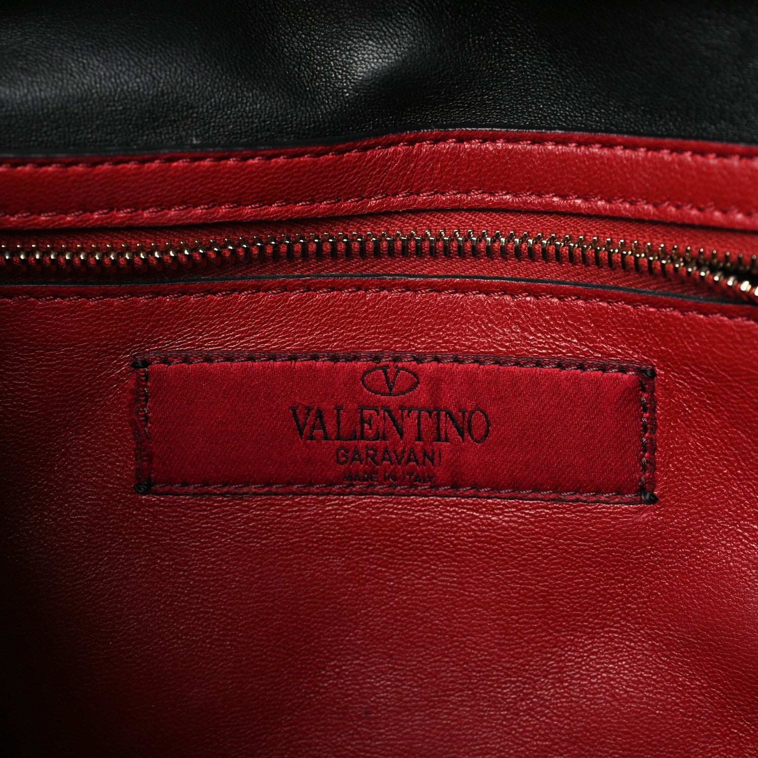 Valentino Garavani Lambskin Rockstud Spike Wallet on Chain Black 6 of 9