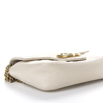 Gucci Calfskin Matelasse Super Mini GG Marmont Shoulder Bag White 5 of 17