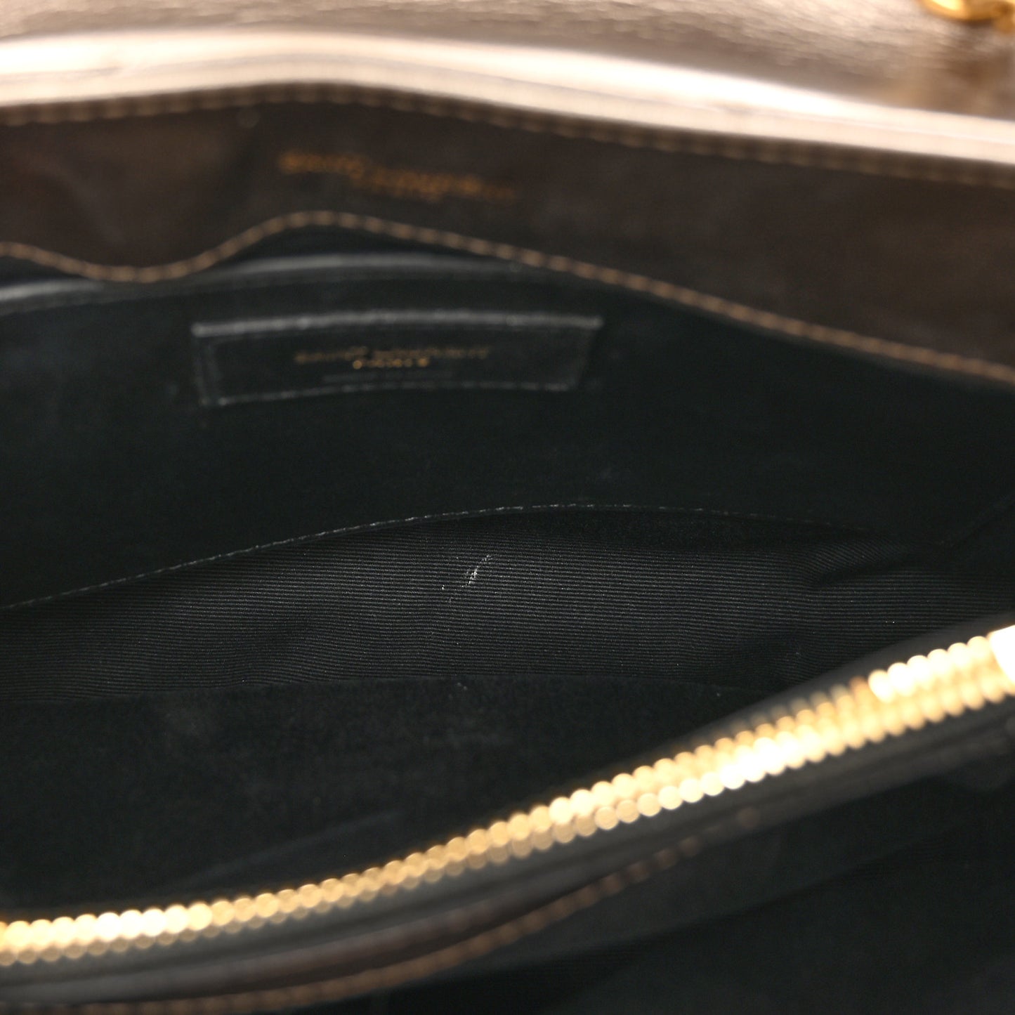 Metallic Calfskin Y Quilted Monogram Small Loulou Chain Satchel Pewter