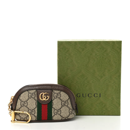 Gucci GG Supreme Monogram Web Ophidia Dome Key Pouch Beige New Acero 8 of 8