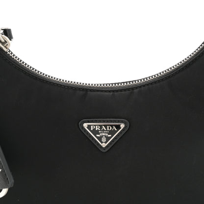 Prada Tessuto Nylon Saffiano Mini Re-Edition 2005 Bag Black 8 of 14