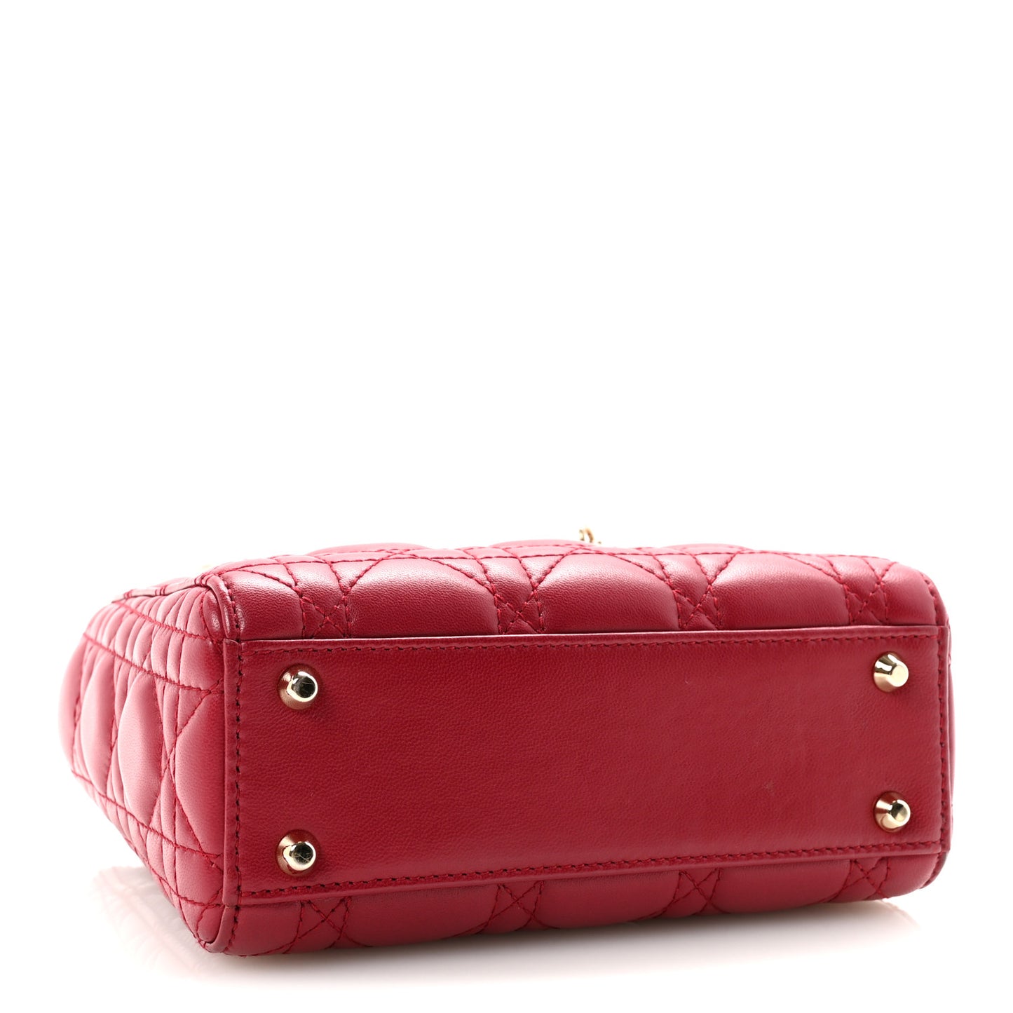 Lambskin Cannage Mini Lady Dior Red