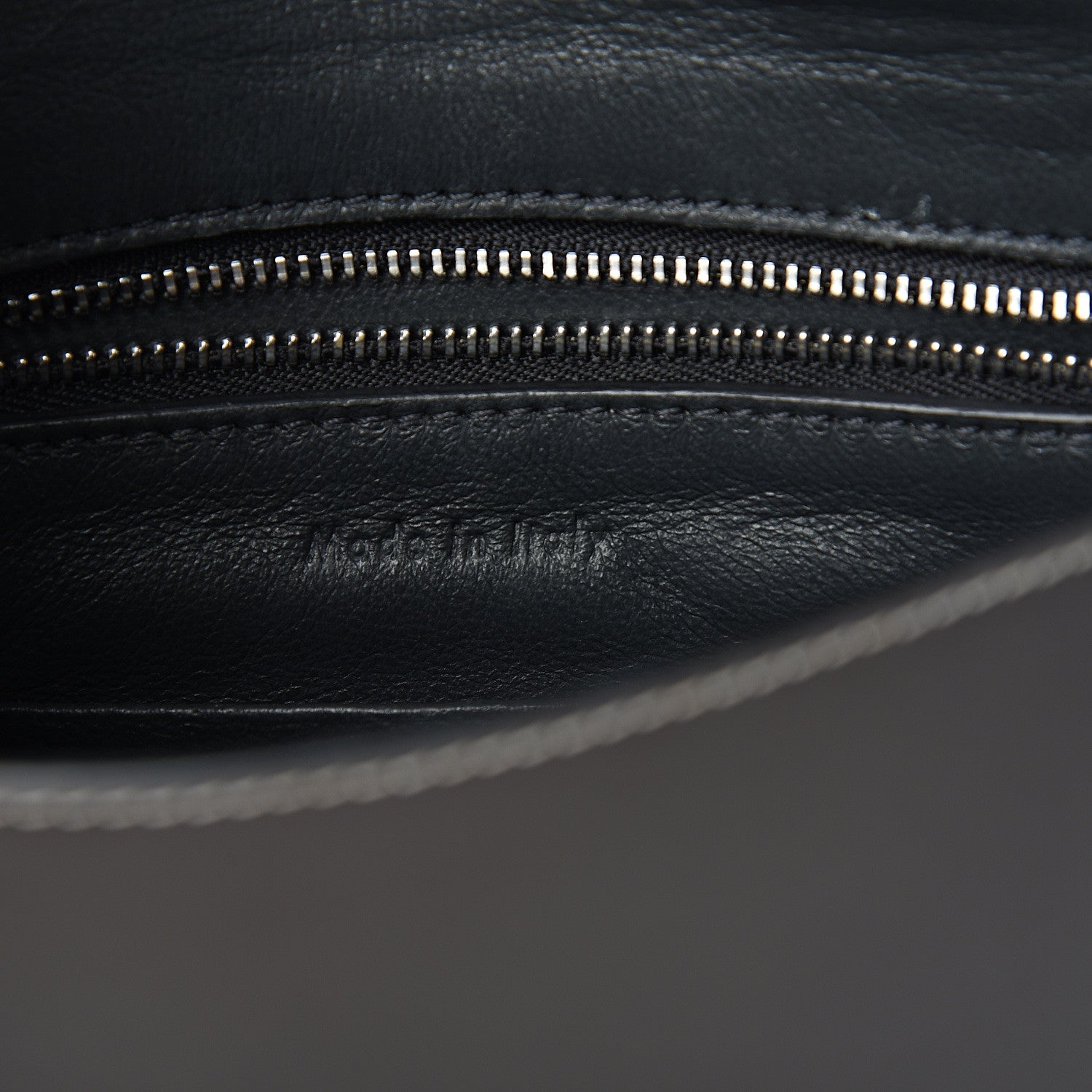 Celine Glazed Calfskin Small Bi-Color Trotteur Dark Grey 5 of 8
