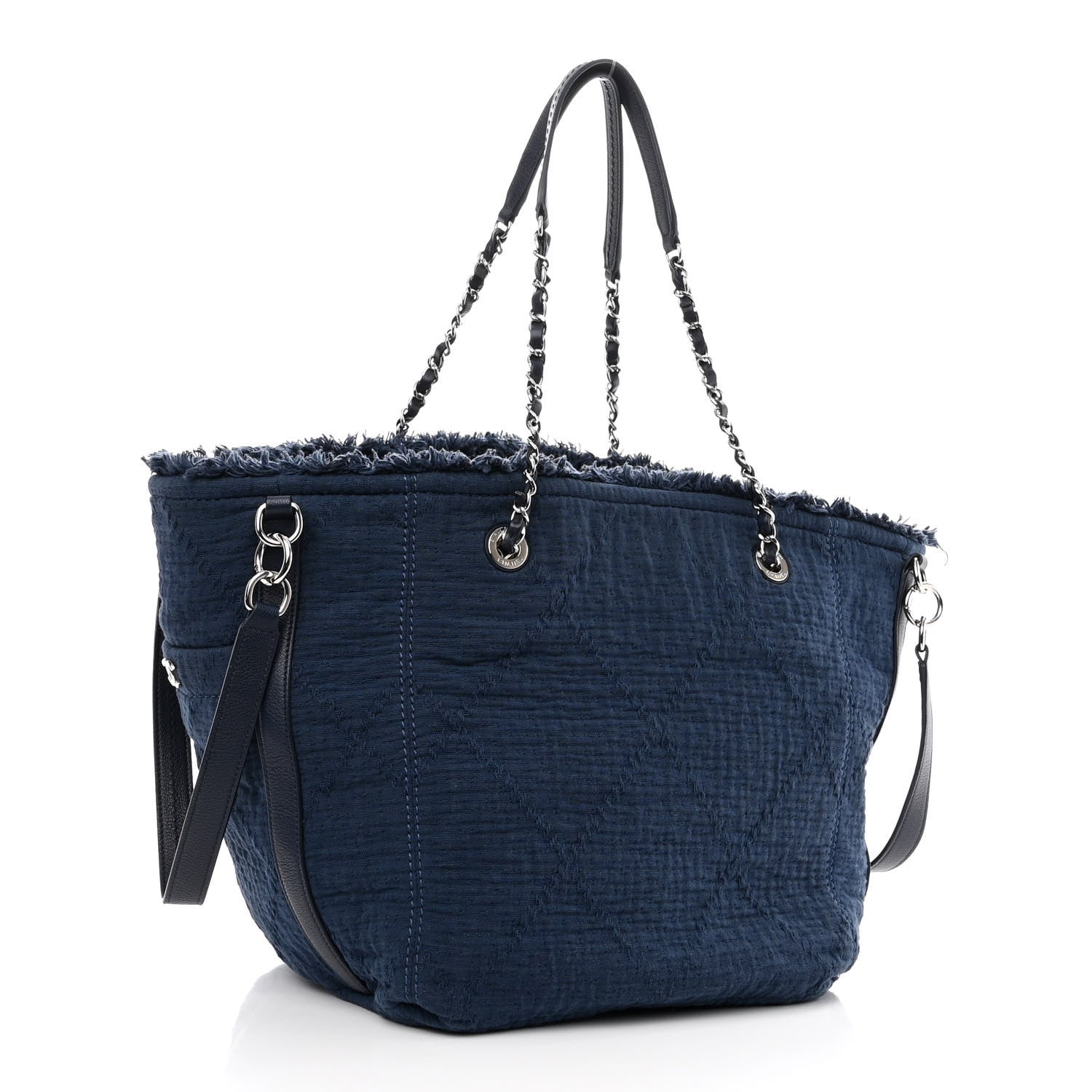 Chanel Canvas Small Double Face Tote Navy 3 of 10