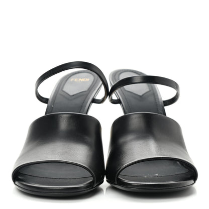 Fendi Calfskin Fendi First 95mm Slide Sandals 40 Black 2 of 8