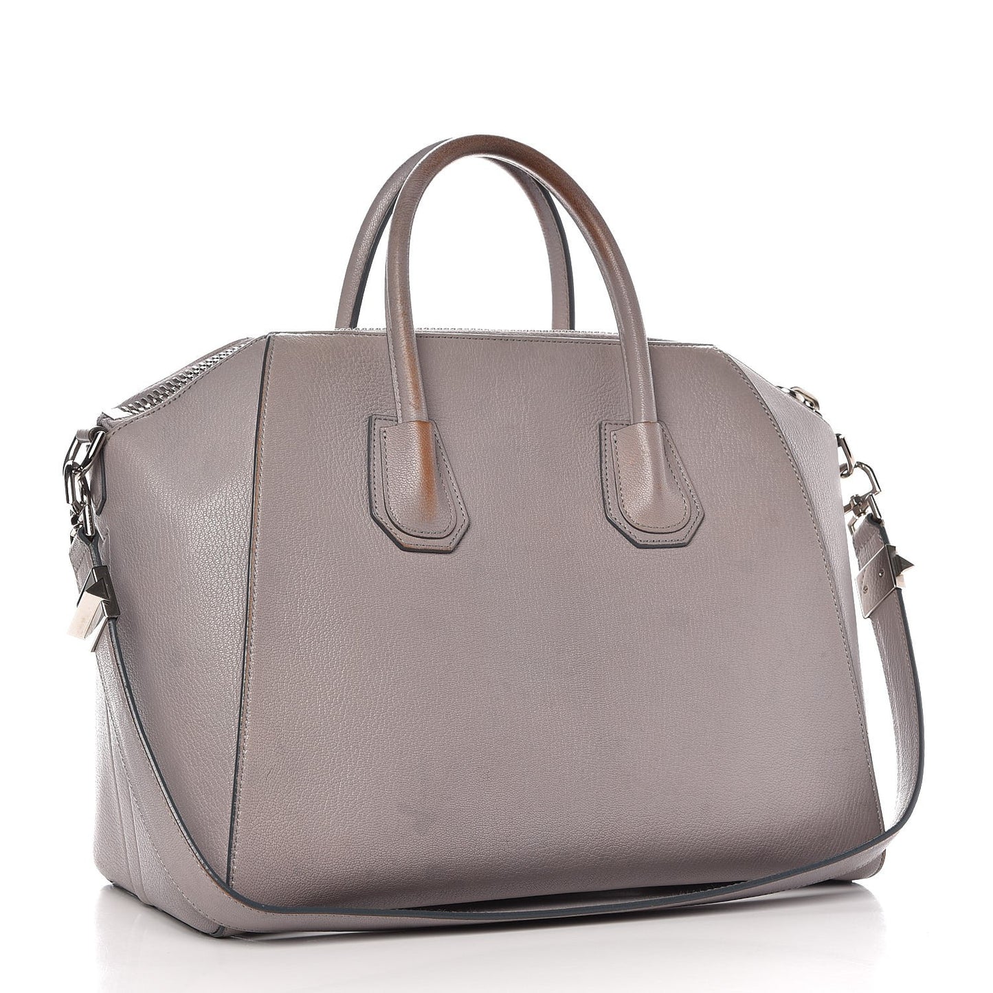 Sugar Goatskin Medium Antigona Pearl Grey