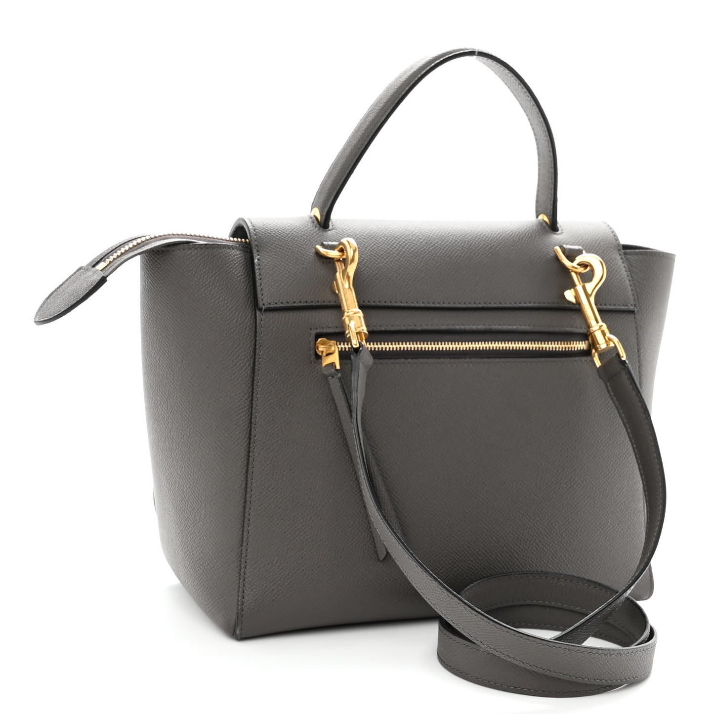 Baby Grained Calfskin Micro Belt Bag Grey