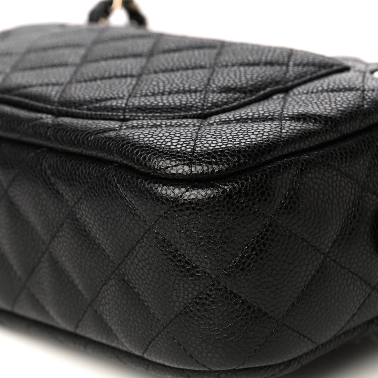 Caviar Quilted Camera Case Black