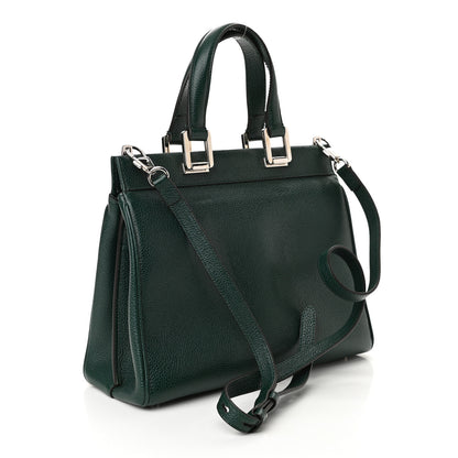 Gucci Grainy Calfskin Small Zumi Top Handle Bag Vintage Green 2 of 12