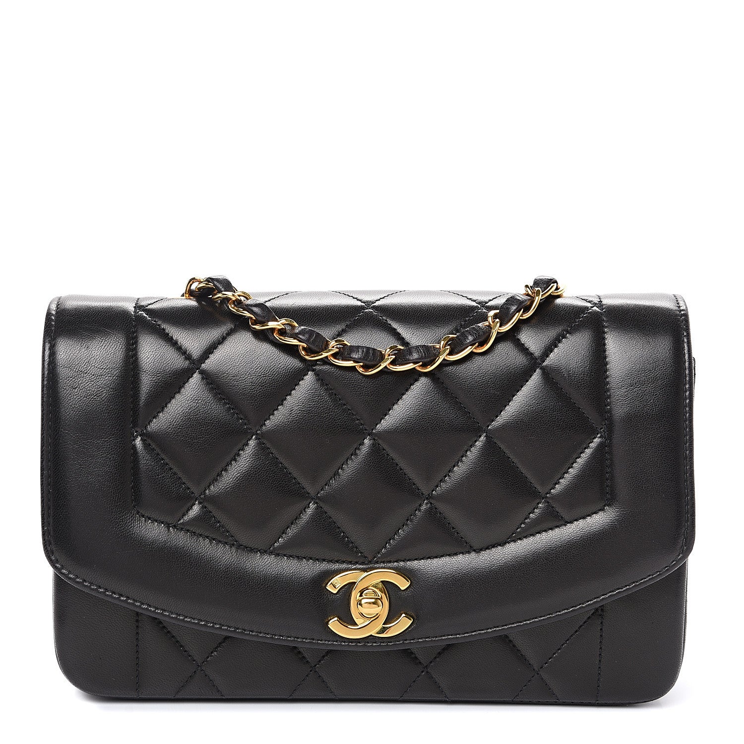 Chanel Lambskin Quilted Small Single Flap Black 1 of 12