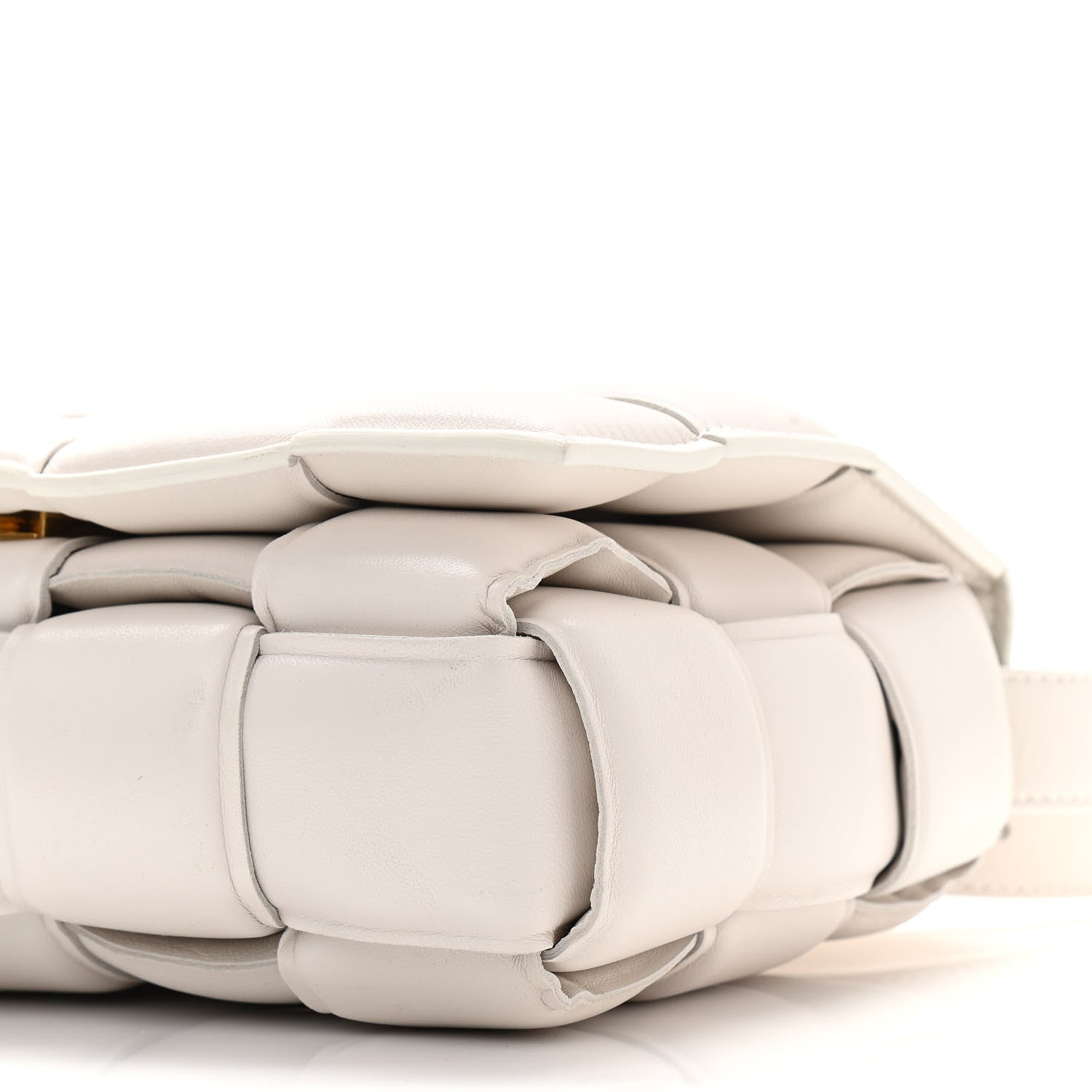 Bottega Veneta Paper Calfskin Maxi Intreccio Padded Cassette Crossbody Bag White 6 of 9
