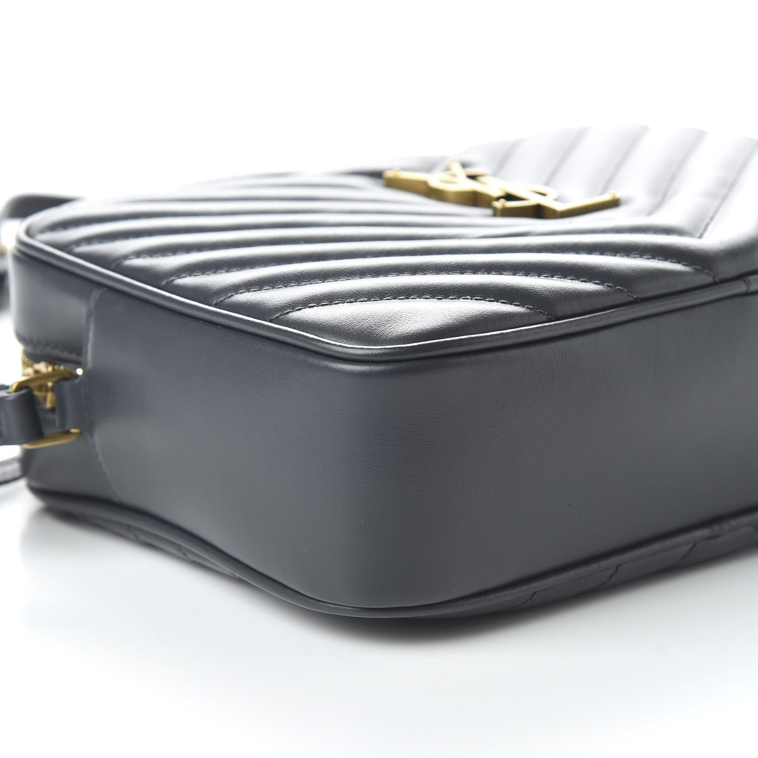 Saint Laurent Calfskin Matelasse Monogram Lou Camera Bag Storm 6 of 9
