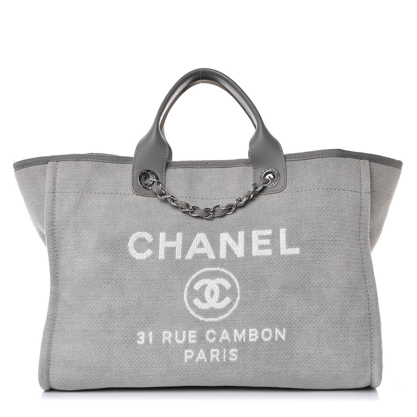 Canvas Large Deauville Tote Grey