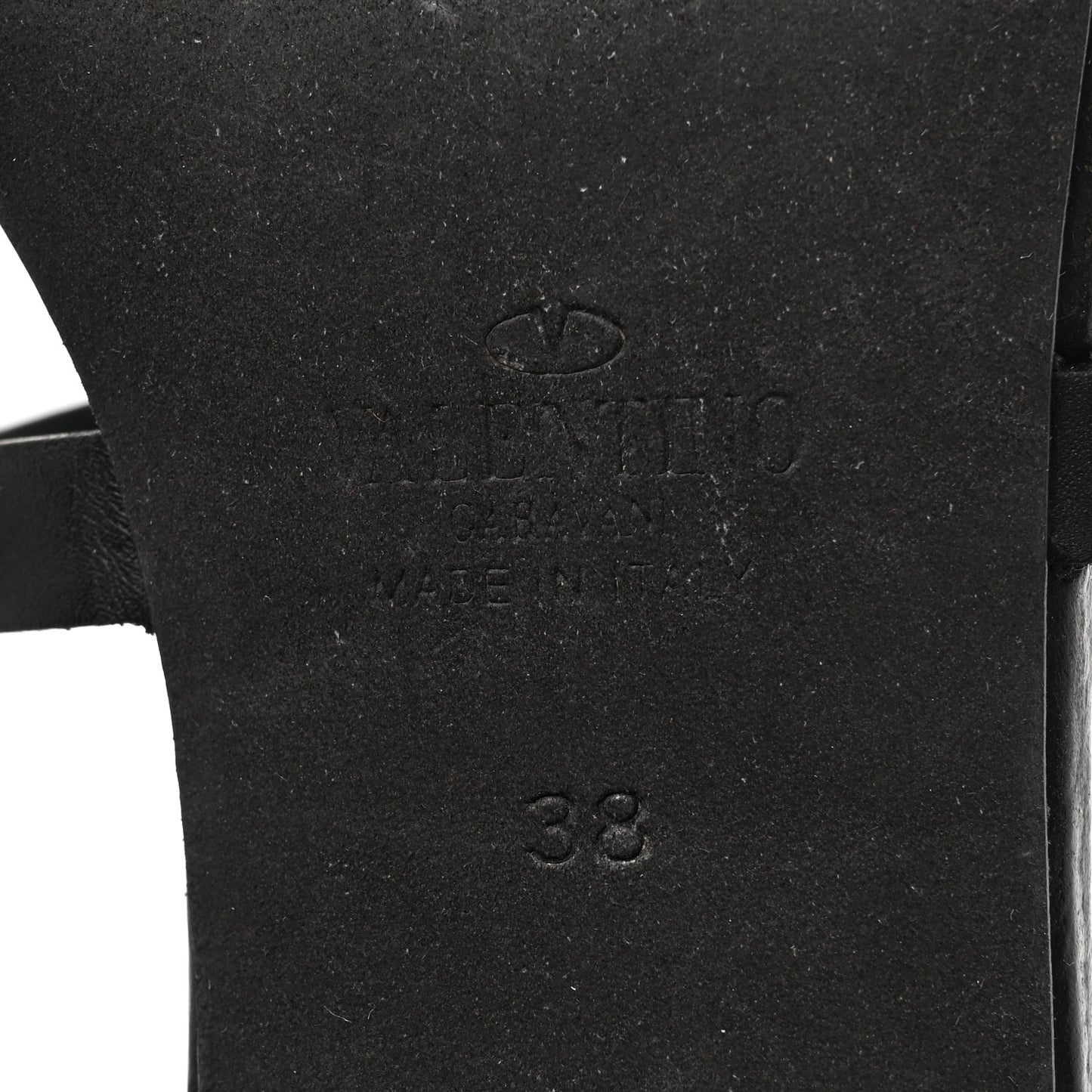 Calfskin Onyx Rockstud Rolling 60mm Caged Sandals 38 Black