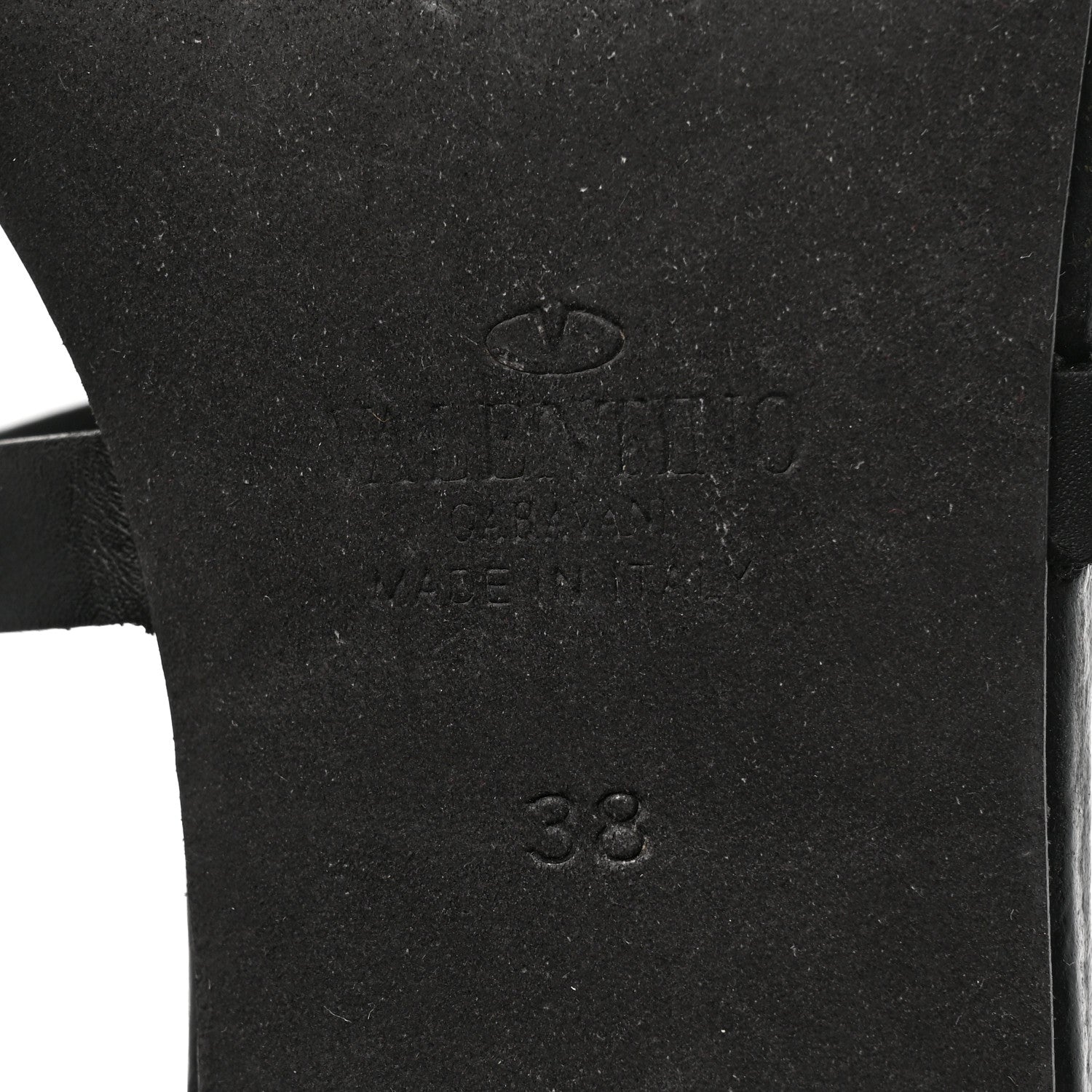 Valentino Garavani Calfskin Onyx Rockstud Rolling 60mm Caged Sandals 38 Black 6 of 7