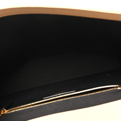 Saint Laurent Grain De Poudre Matelasse Chevron Large Monogram Satchel Nude Powder 5 of 10