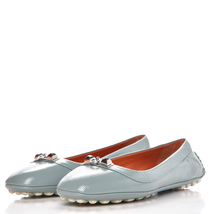 Hermes Patent Epsom Liberty Ballerina Flats 39 Ciel 3 of 12