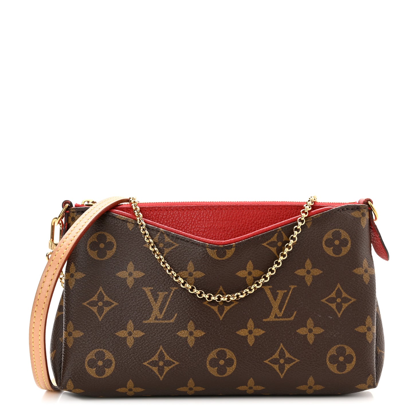 Monogram Pallas Clutch Cherry
