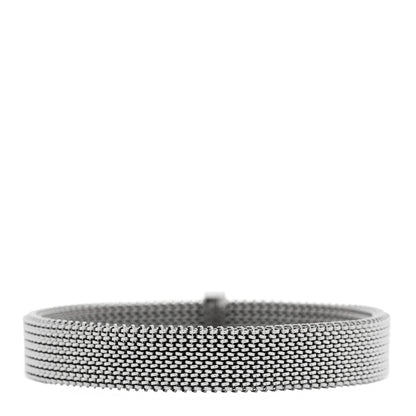 Tiffany Sterling Silver Stainless Steel Heart I Love You Mesh Bracelet 2 of 3
