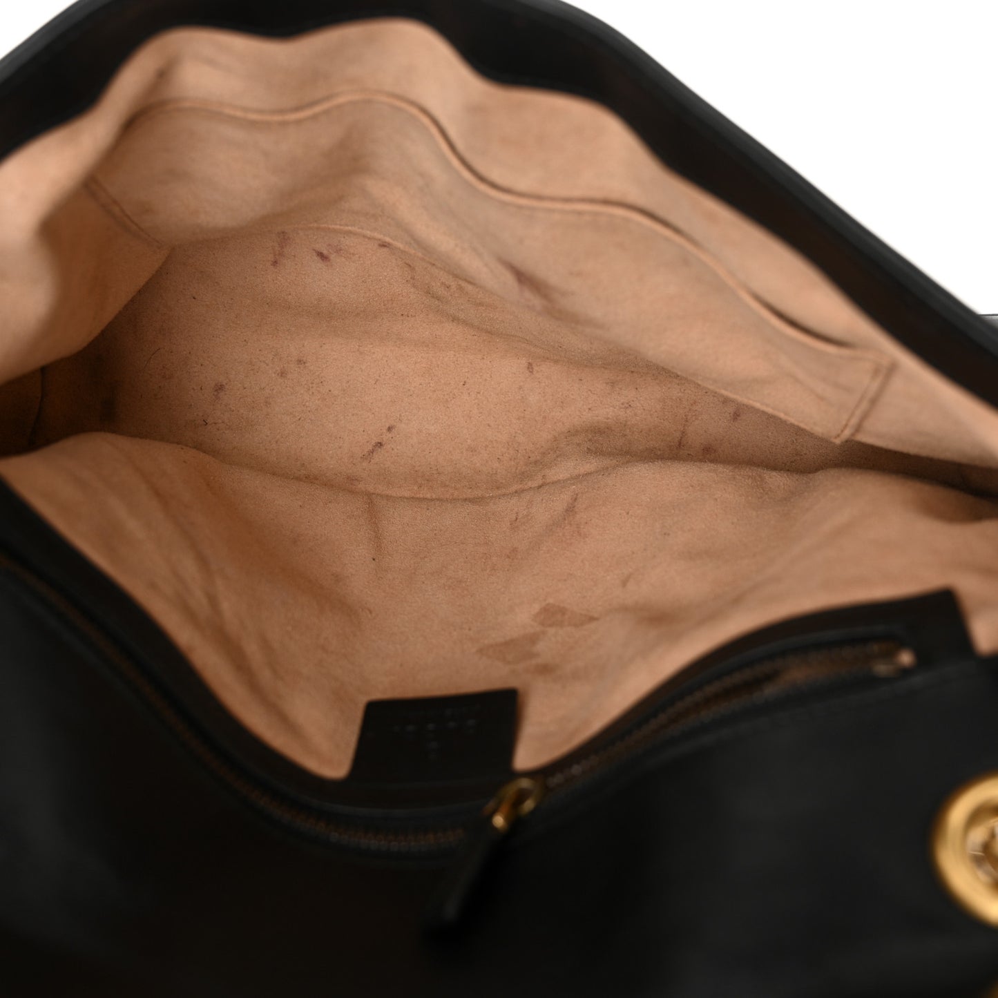 Calfskin Matelasse Medium GG Marmont Shoulder Bag Black