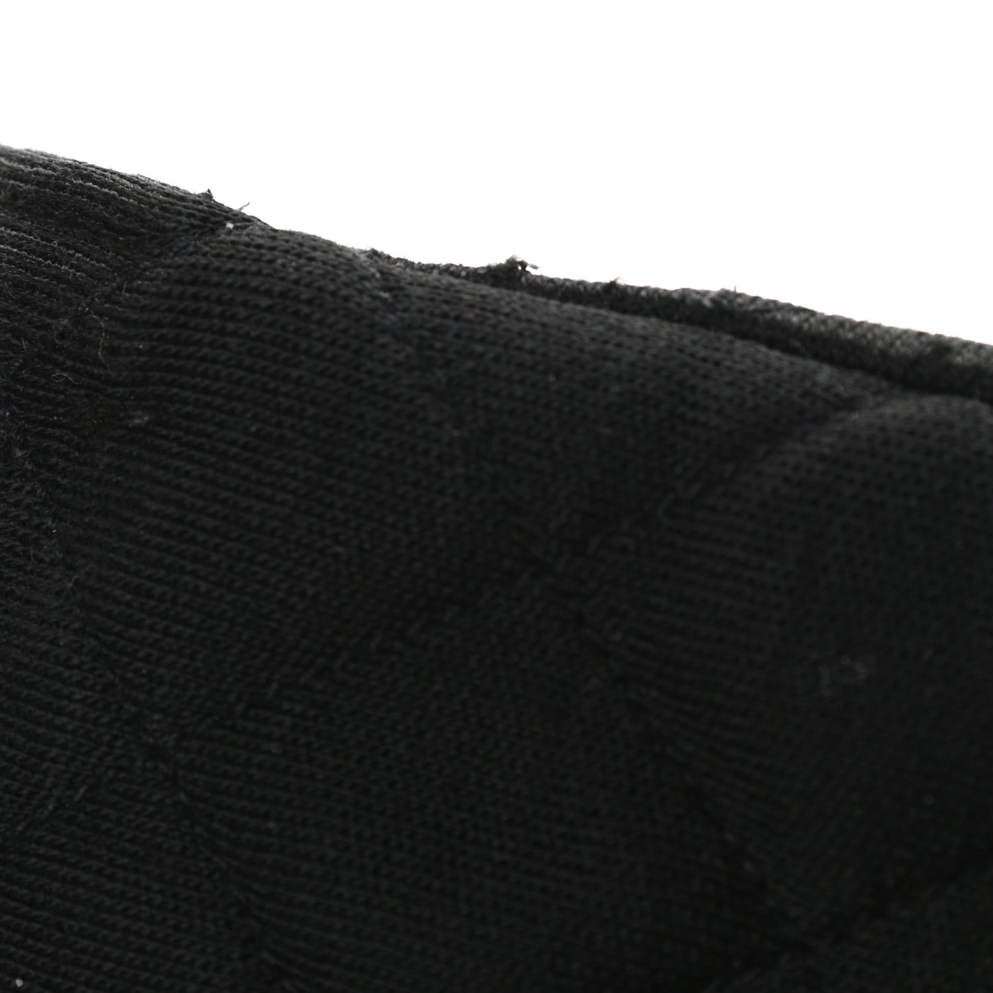Jersey Quilted Medium Bijoux Chain Double Flap Black