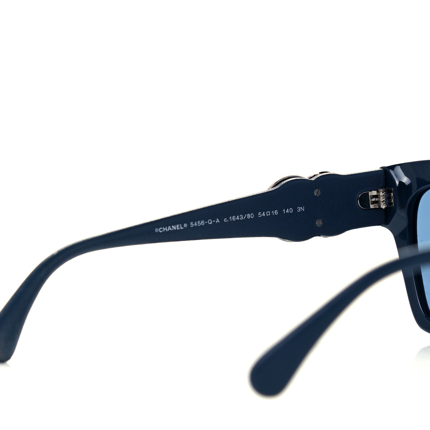 Chanel Acetate Square Cat Eye CC Sunglasses 5456QA Blue 5 of 8