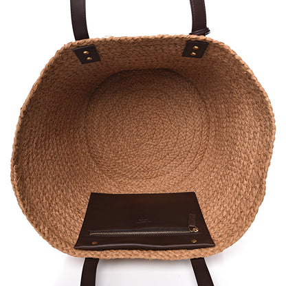 Saint Laurent Raffia Calfskin Medium Panier Tote 5 of 9