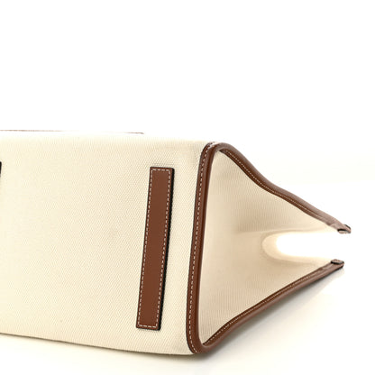 Burberry Canvas Smooth Calfskin Medium Two Tone Freya Tote Brown 9 of 9