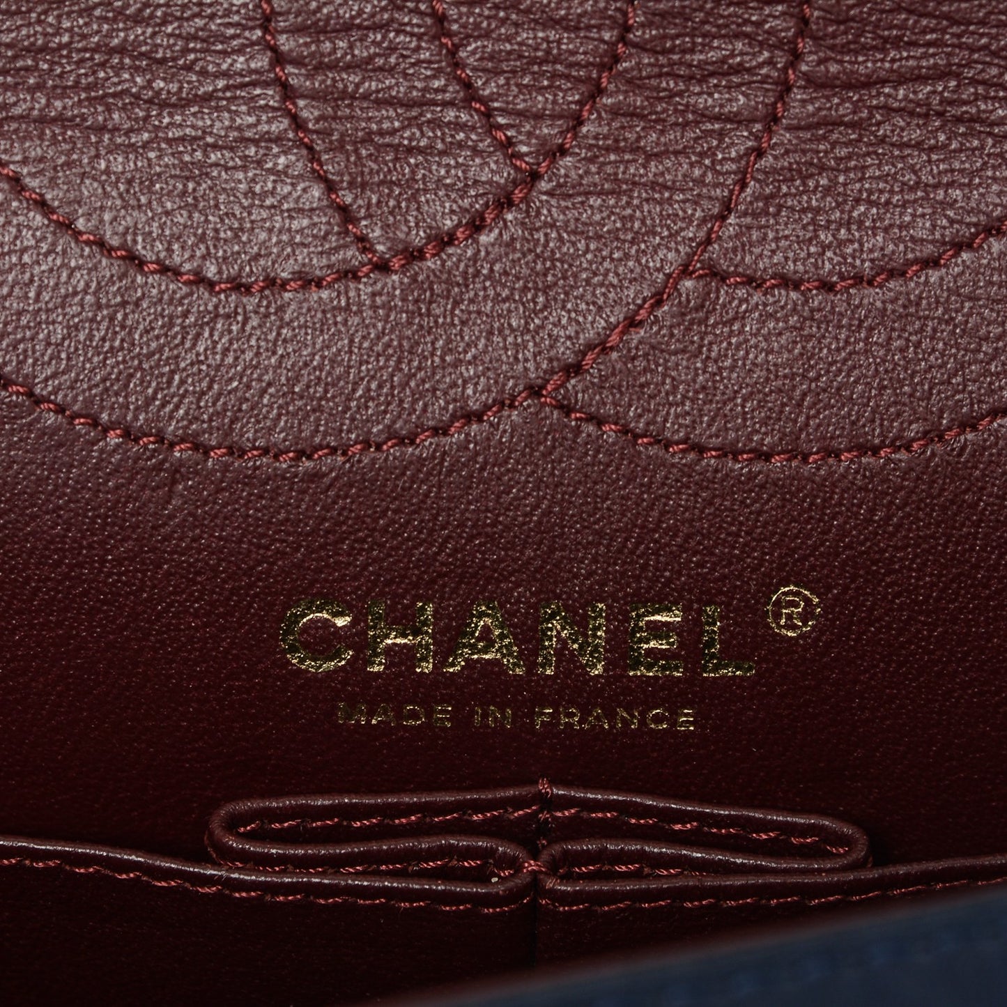 Distressed Patent Quilted 2.55 Reissue 226 Flap Navy