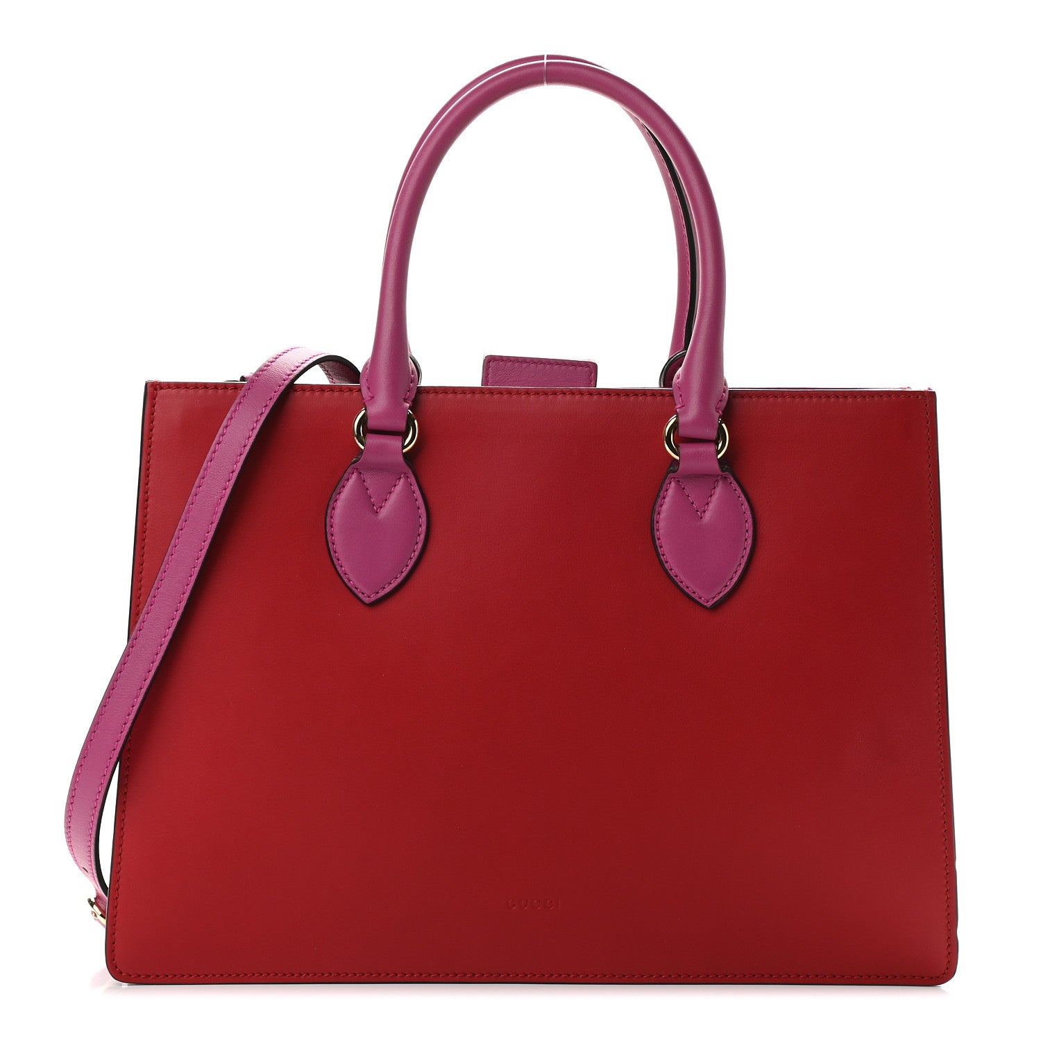 Gucci Calfskin Small Top Handle Bag Hibiscus Red New Rosette 1 of 10