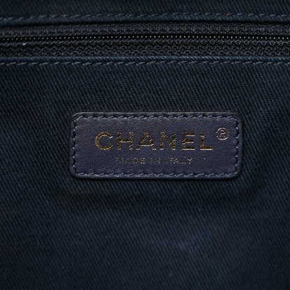 Chanel Denim Large Deauville Tote Navy Dark Blue 6 of 11