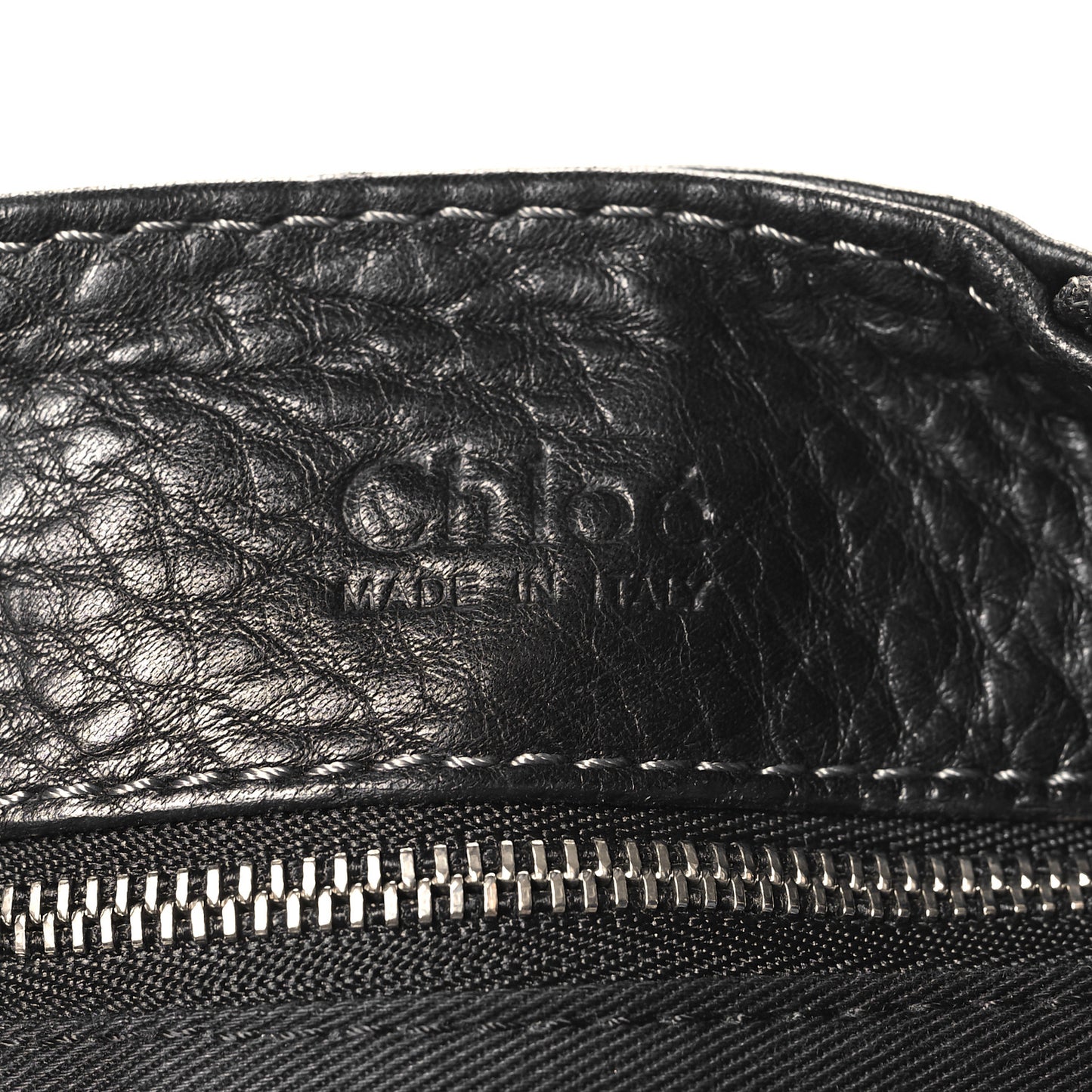Calfskin Paddington Front Pocket Tote Black