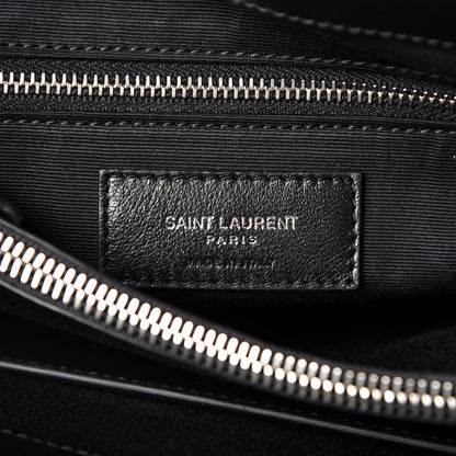 Saint Laurent Calfskin Y Quilted Monogram Medium Loulou Satchel Black 7 of 9