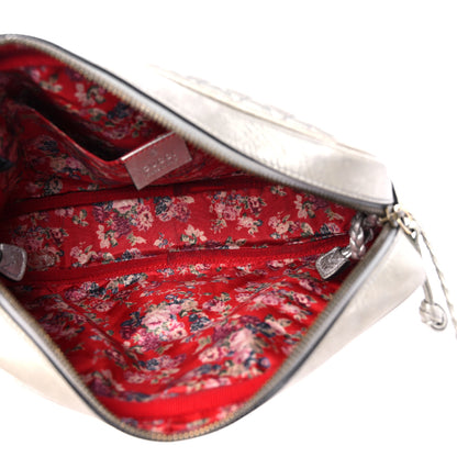 Gucci Laminated Nappa Web Trapuntata Small GG Shoulder Bag Argento 5 of 16