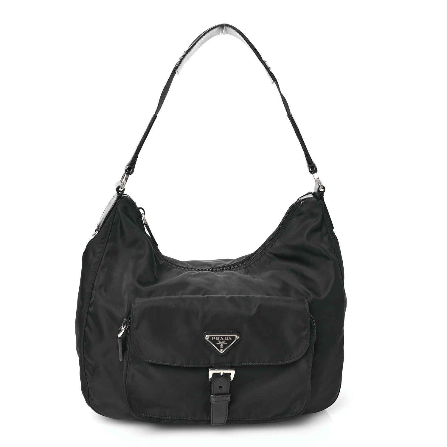 Prada Tessuto Nylon Hobo Black 1 of 10