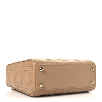 Christian Dior Lambskin Cannage Small Lady Dior Camel 4 of 10