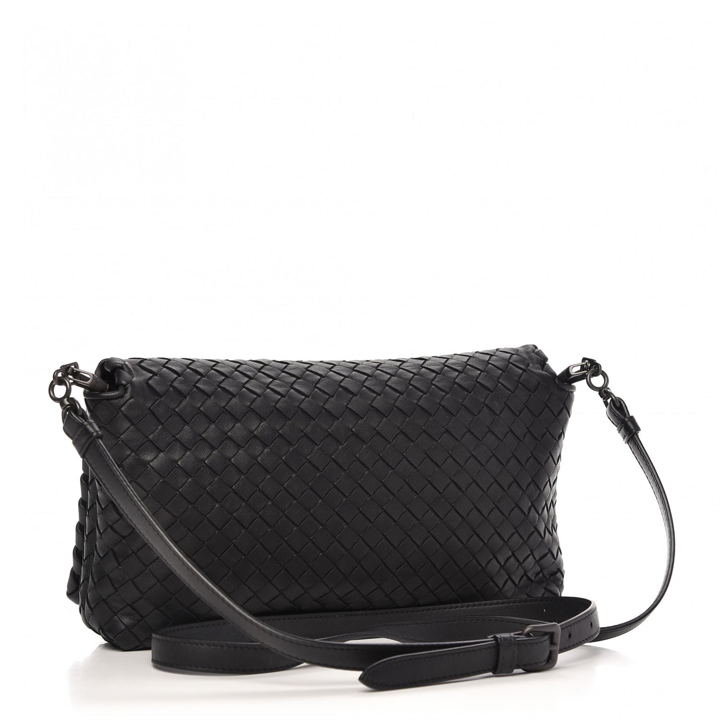 Nappa Intrecciato Dahlia Clutch Crossbody Black
